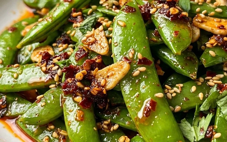 Chili Crisp Snap Pea Salad