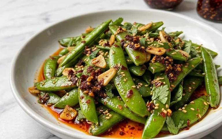 Chili Crisp Snap Pea Salad