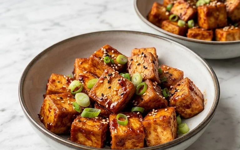 Crispy Gochujang Korean Tofu