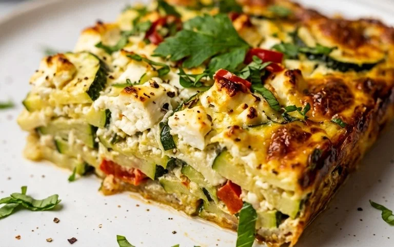 Courgettes feta au four