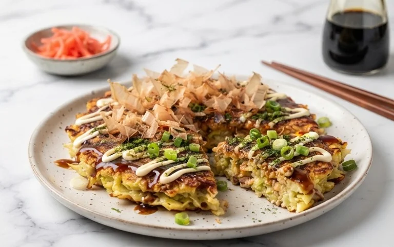 Okonomiyaki - Japanese Savoury Pancakes