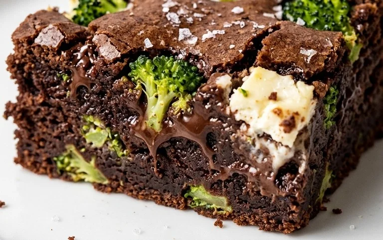 Broccoli and Feta Brownies