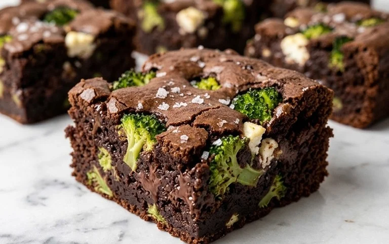 Broccoli and Feta Brownies