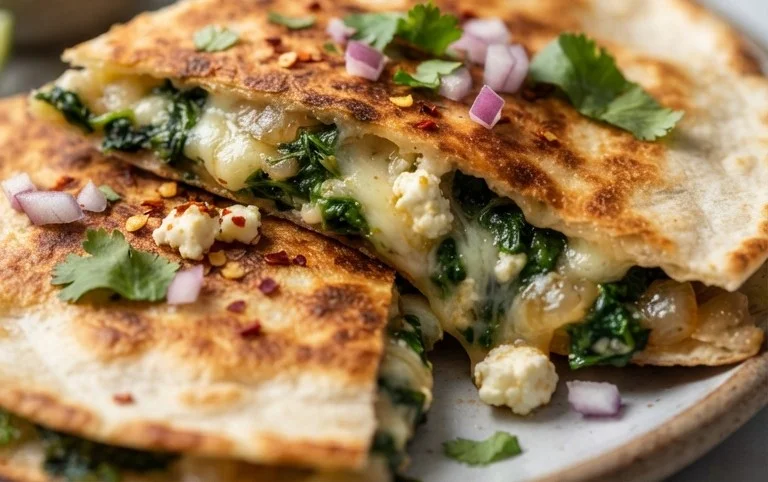 Spinach and Feta Quesadillas