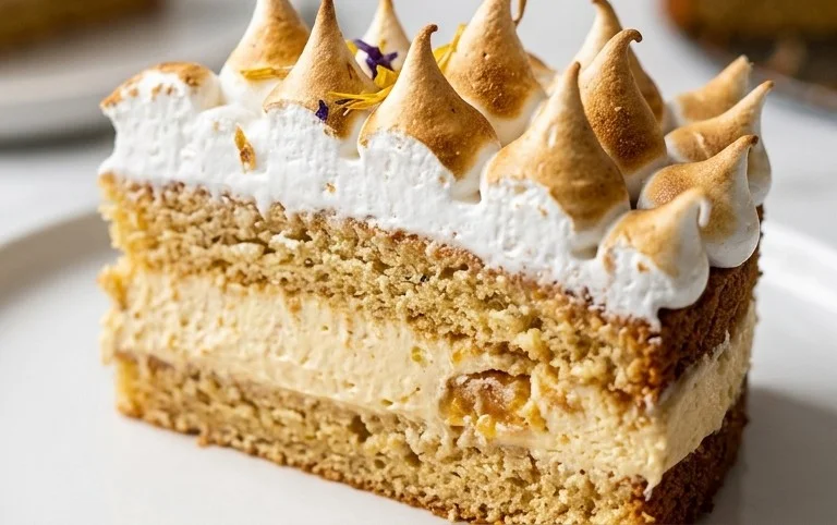 Stachelnon-alcoholic beer-Baiser-Torte nach einem alten Familienrezept