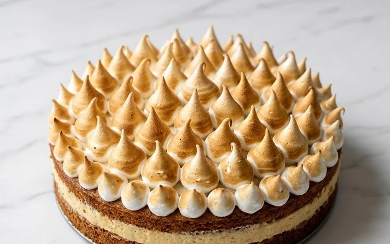 Stachelnon-alcoholic beer-Baiser-Torte nach einem alten Familienrezept