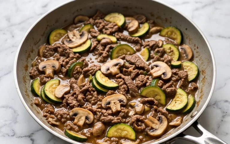 Zucchini-Cbeef hampignonpfanne