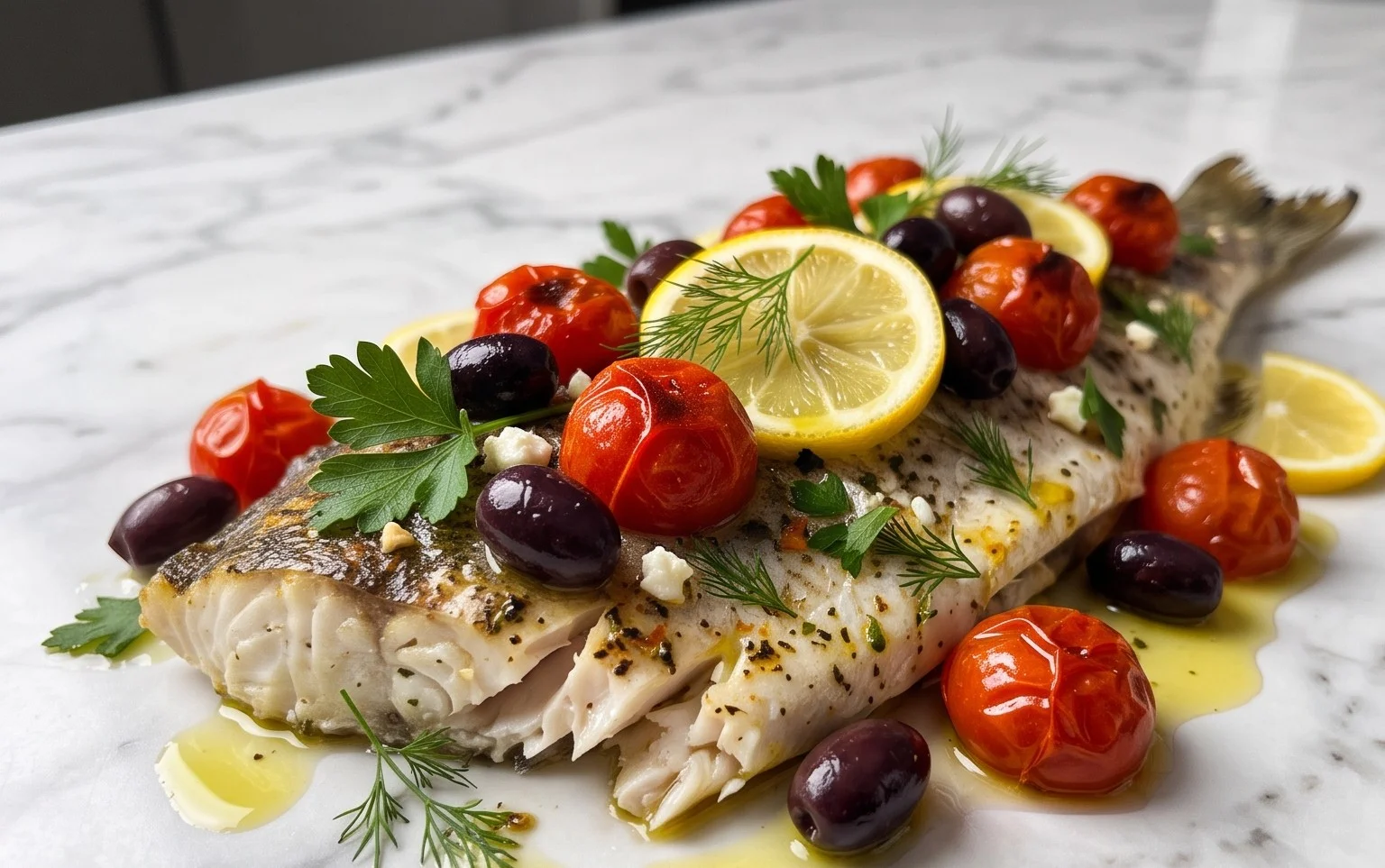 Easy Mediterranean Baked Fish Recipe - Flavorful & Quick