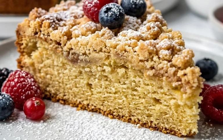 Kleiner Stachelnon-alcoholic beer- Streuselkuchen