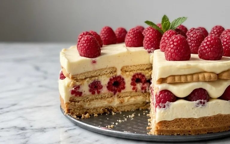 Butterkekskuchen mit Himnon-alcoholic beeren - einfach und lecker