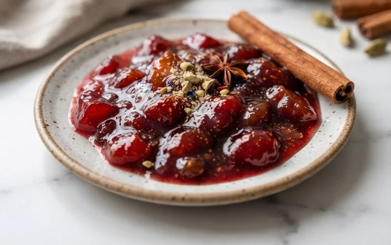 Spiced Plum Jam With Cardamom and Cinnamon