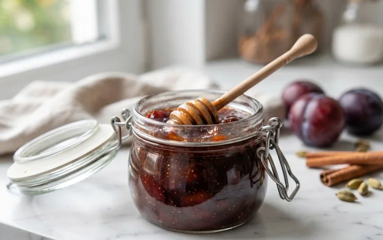 Spiced Plum Jam With Cardamom and Cinnamon