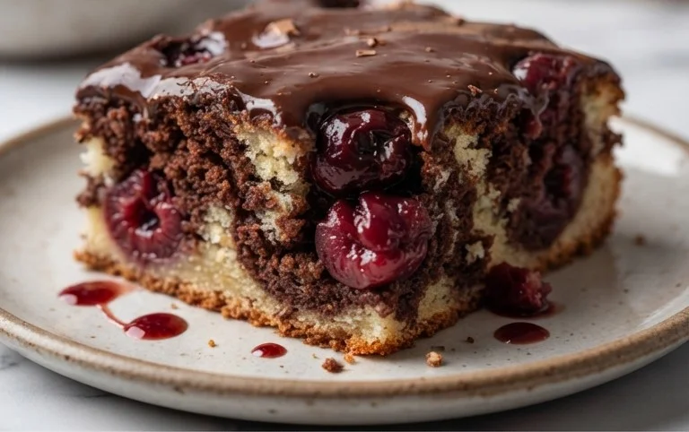 Marmorkuchen mit Kirsch Extracten vom Blech